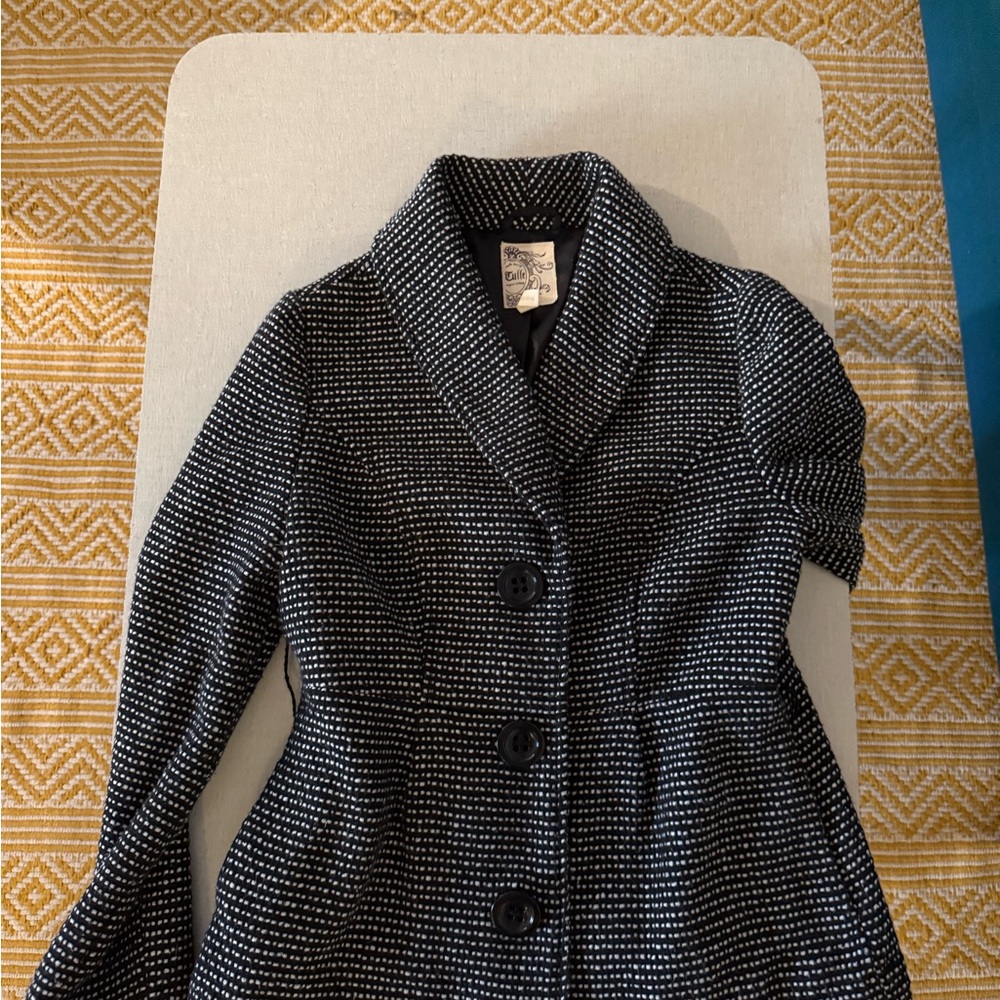 Anthropology babydoll peacoat